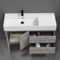 Wall Mounted Bathroom Vanity, Modern, 48